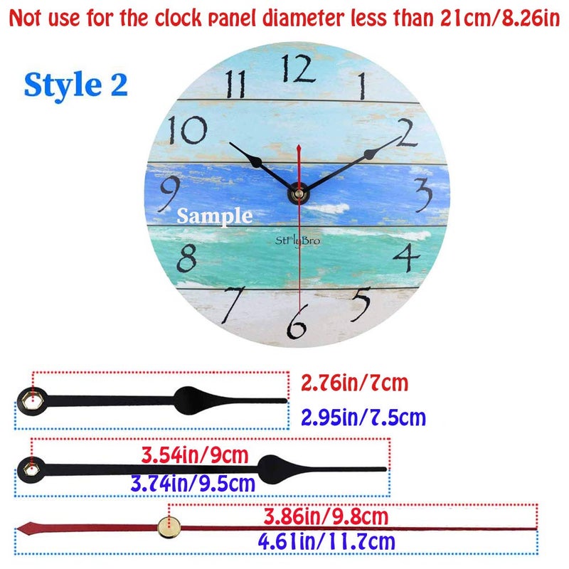 Satisfounder Non-Ticking Hands Quartz DIY Wall Clock Movement Mechanism DIY Repair Parts Replacement with 3 Different Pairs of Hands (1/4 Inch Shaft Length) - Image 4